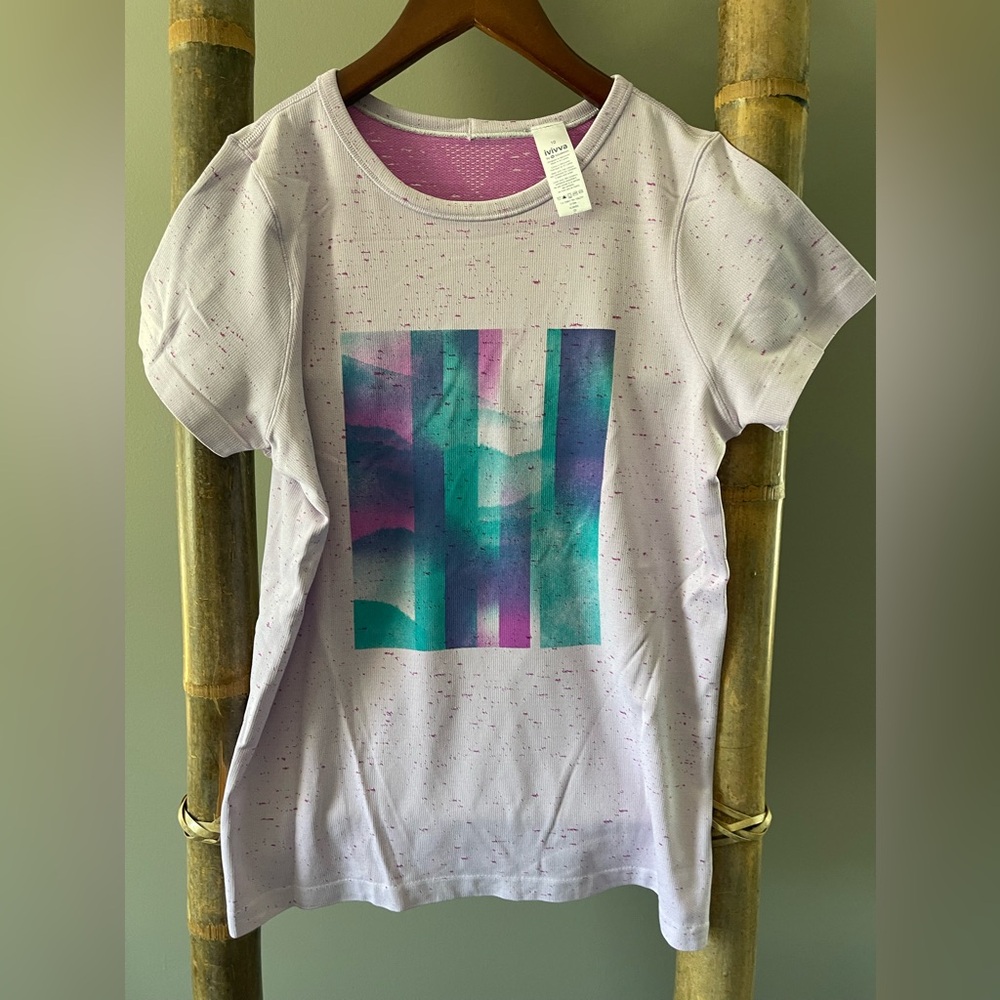 Ivivva Kids Tee with Purple and Green Graphic